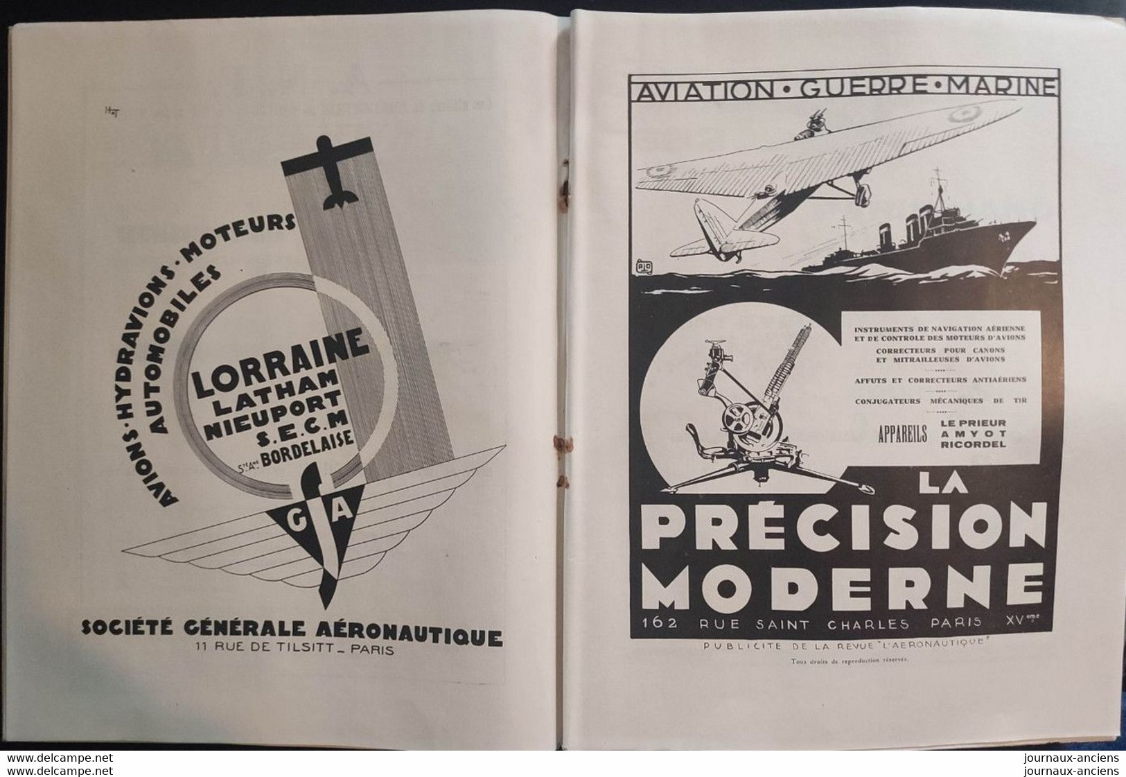 1933 AVIATION - REVUE L'AÉRONAUTIQUE - L'AÉRONAUTIQUE MARCHANDE - HANRIOT 110 - MACCHI-FIAT 2800 - 1900 - 1949