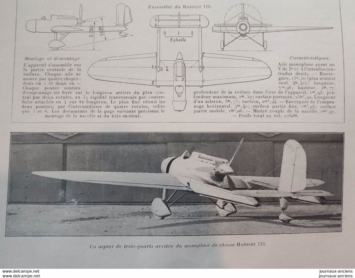 1933 AVIATION - REVUE L'AÉRONAUTIQUE - L'AÉRONAUTIQUE MARCHANDE - HANRIOT 110 - MACCHI-FIAT 2800