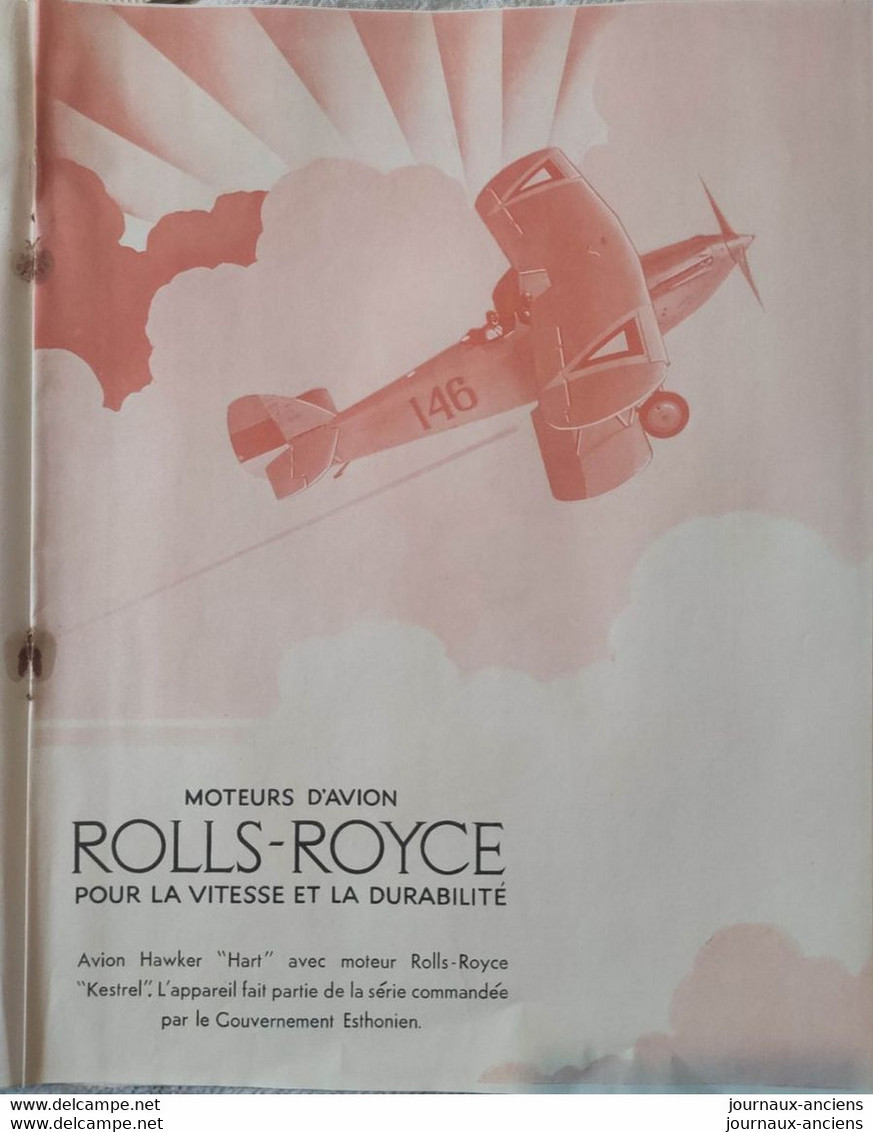 1933 AVIATION - REVUE L'AÉRONAUTIQUE - L'AÉRONAUTIQUE MARCHANDE - HANRIOT 110 - MACCHI-FIAT 2800