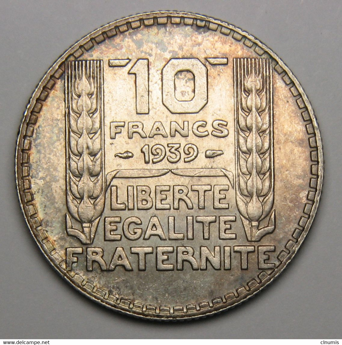 10 Francs Turin, 1939, Argent - III° République - 10 Francs