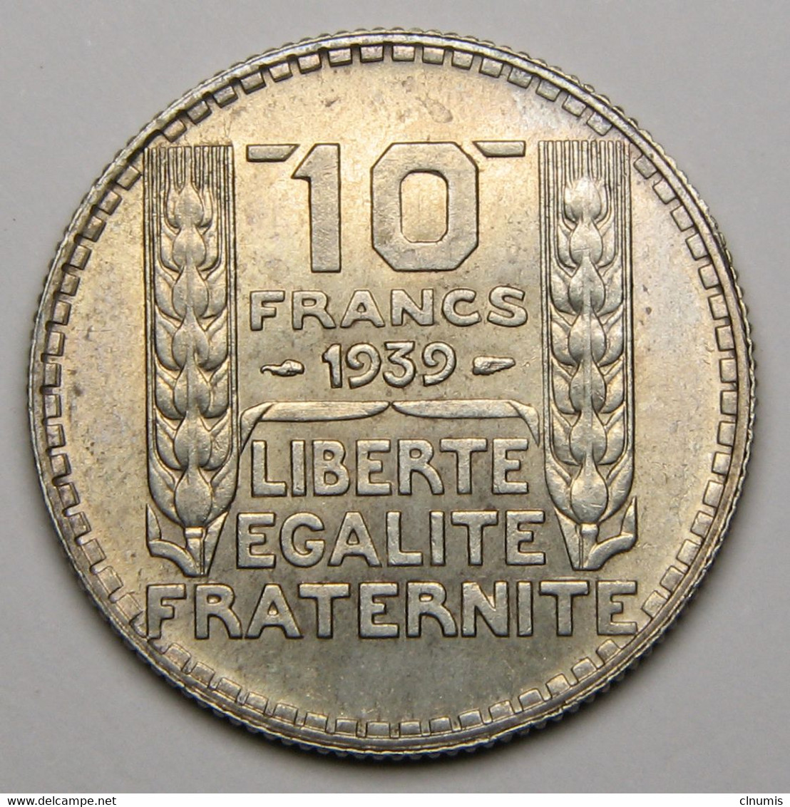 10 Francs Turin, 1939, Argent - III° République - 10 Francs