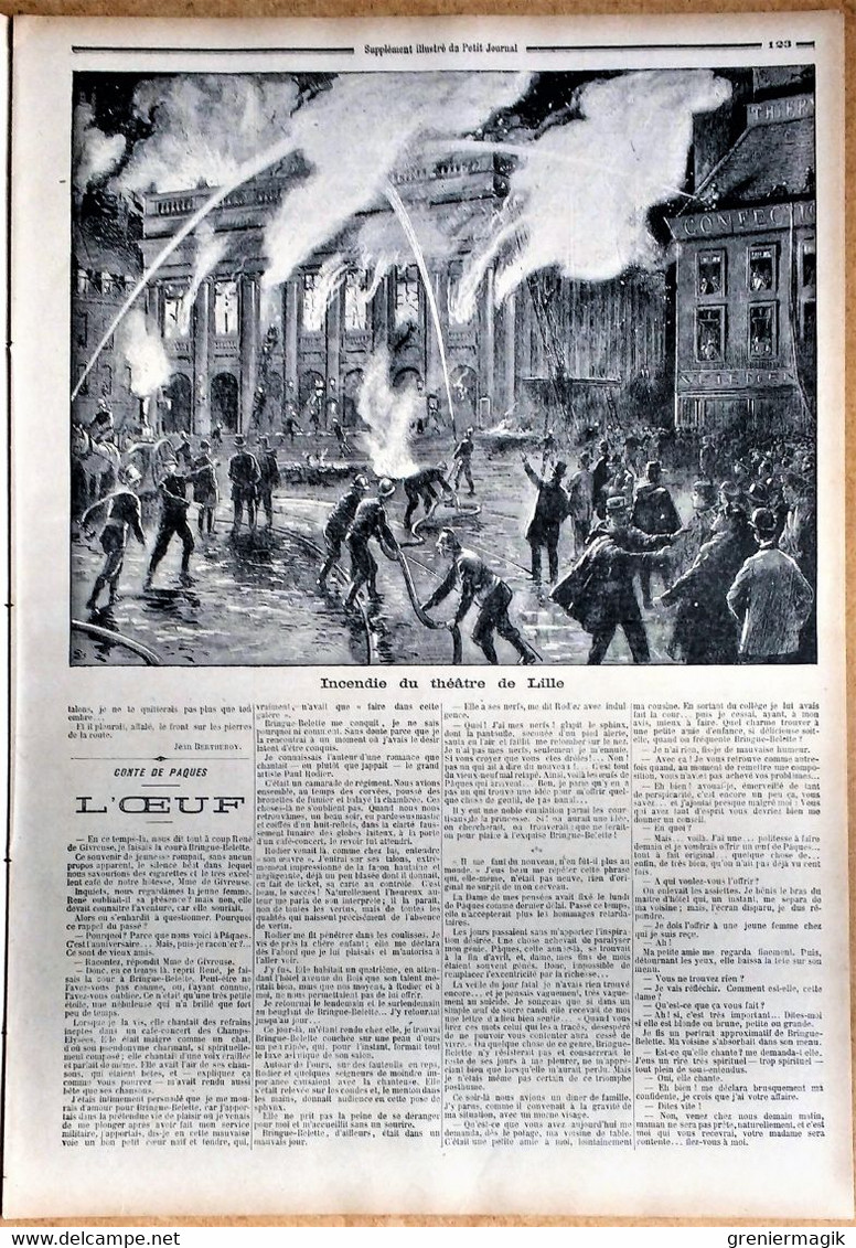 Le Petit Journal N°648 19/04/1903 Voyage De M.Loubet (Croiseur Jeanne D'Arc)/Incendie Du Théâtre De Lille/Maroc Oranais - Le Petit Journal