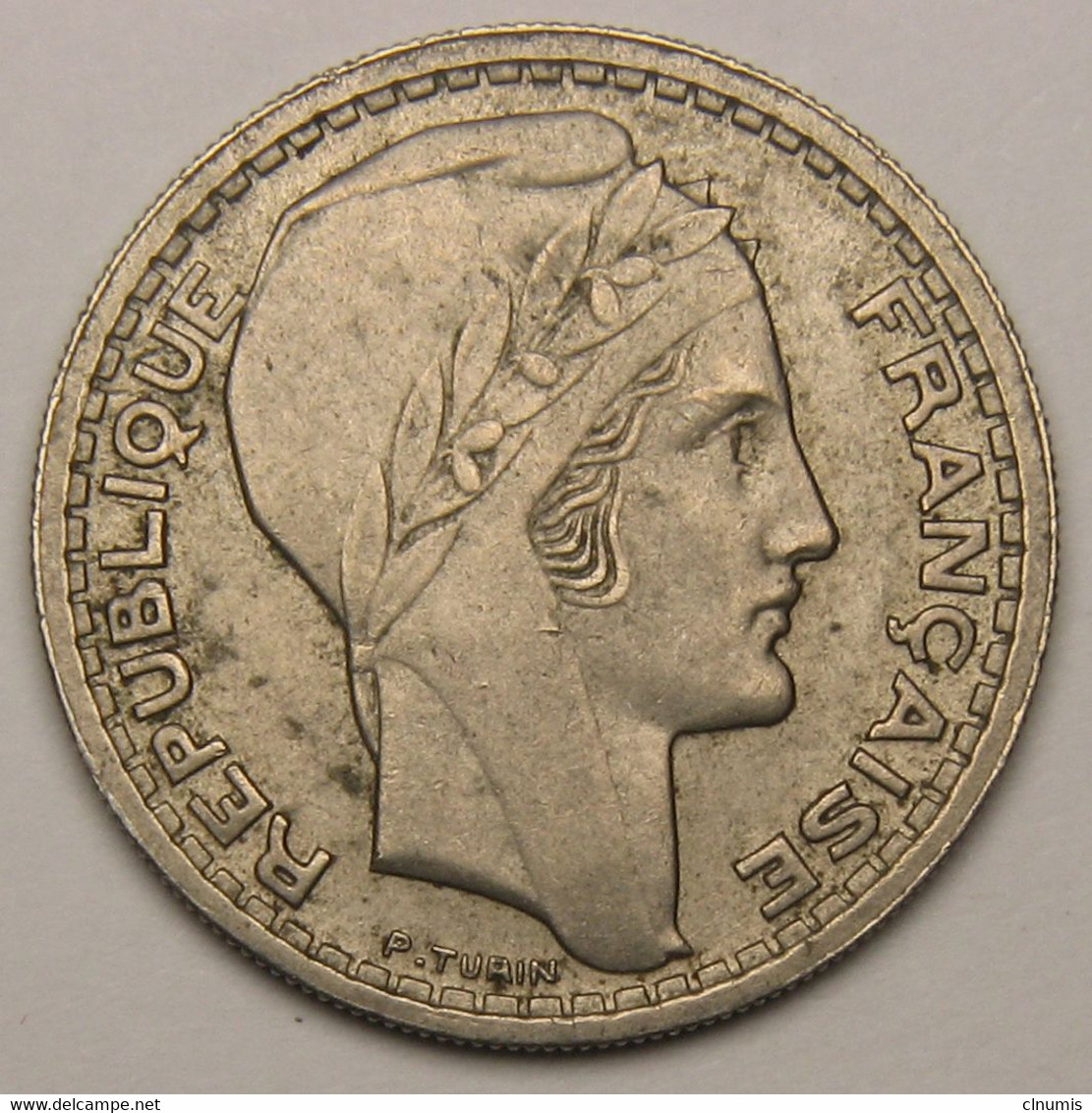 10 Francs Turin Grosse Tête, Rameaux Courts, 1946 B (Beaumont-le-Roger), Cupro-nickel - Gouvernement Provisoire - 10 Francs