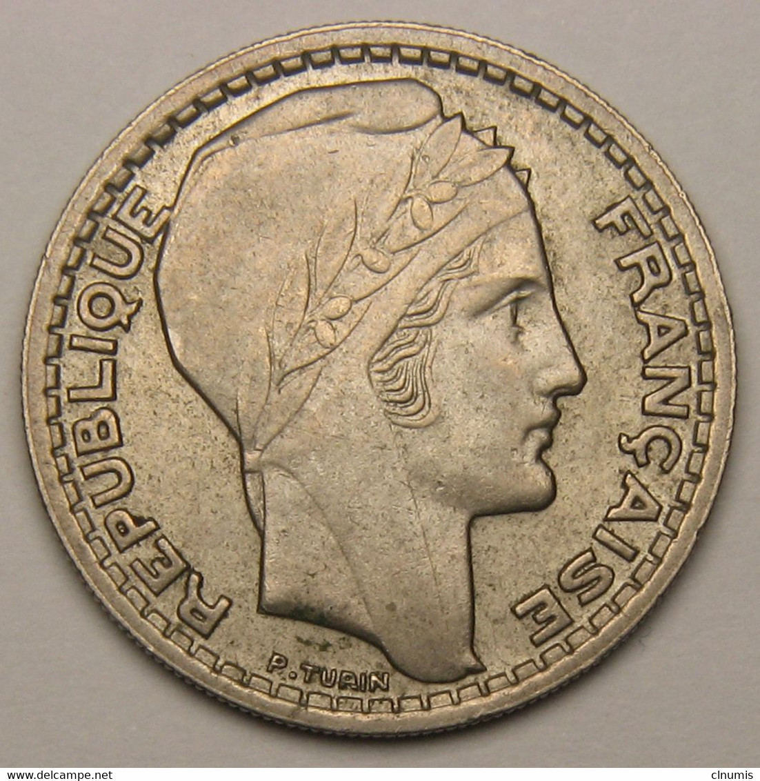 10 Francs Turin Grosse Tête, Rameaux Courts, 1946 B (Beaumont-le-Roger), Cupro-nickel - Gouvernement Provisoire - 10 Francs
