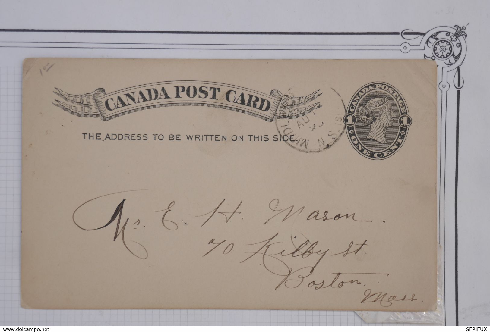 AR18 CANADAI BELLE LETTRE RRR 1895 MIDDELTON  POUR BOSTON USA   ++ AFFRANCH. INTERESSANT - Lettres & Documents