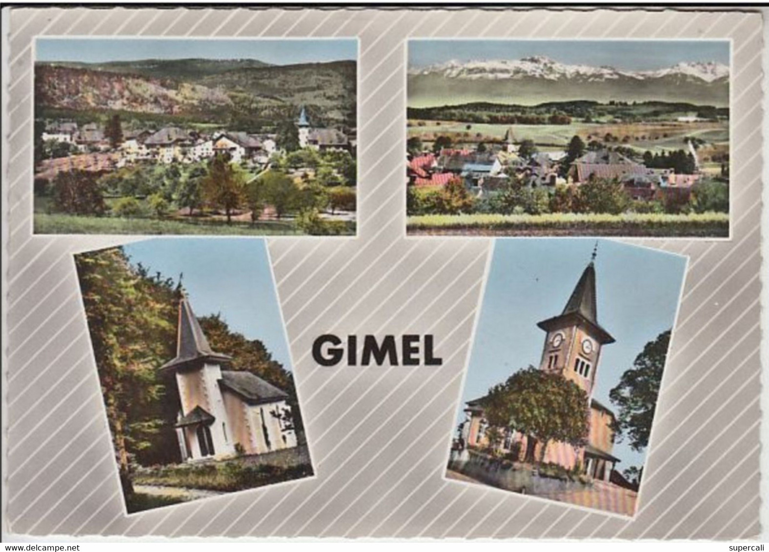 RT26.750  SUISSE. GIMEL EN 4 VUES EGLISE ETC.. - Gimel