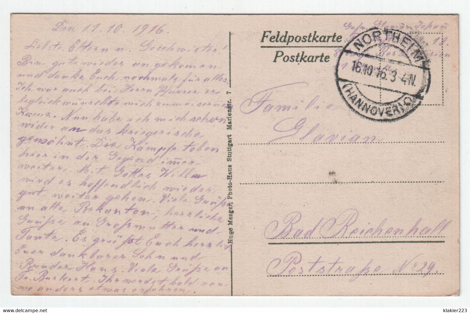 Northeim, Hannover. Jahr 1916 // Feldpost - Northeim