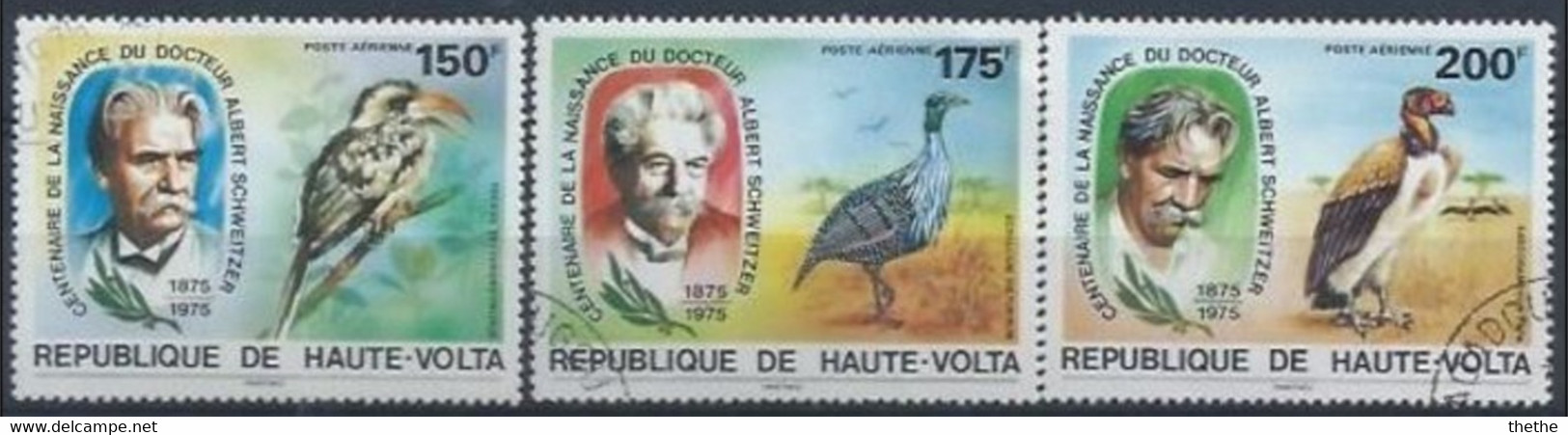 HAUTE VOLTA - Centenaire De La Naissance D'Albert Schweitzer - Calao à Bec Rouge De Tanzanie (Tockus Erythrorhynchus) - Albert Schweitzer