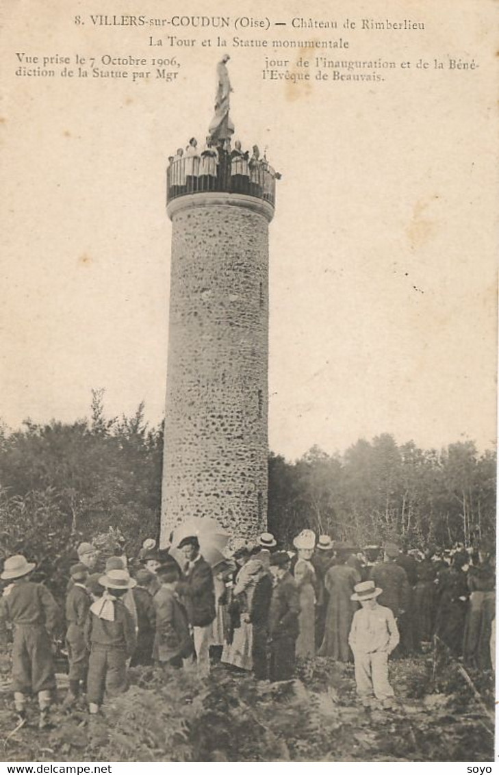 Eveque De Beauvais Douais Né à Beziers Inauguration 7/10/1906  Statue Vierge  Rimberlieu Villers Sur Coudun Timbrée - Inauguraciones