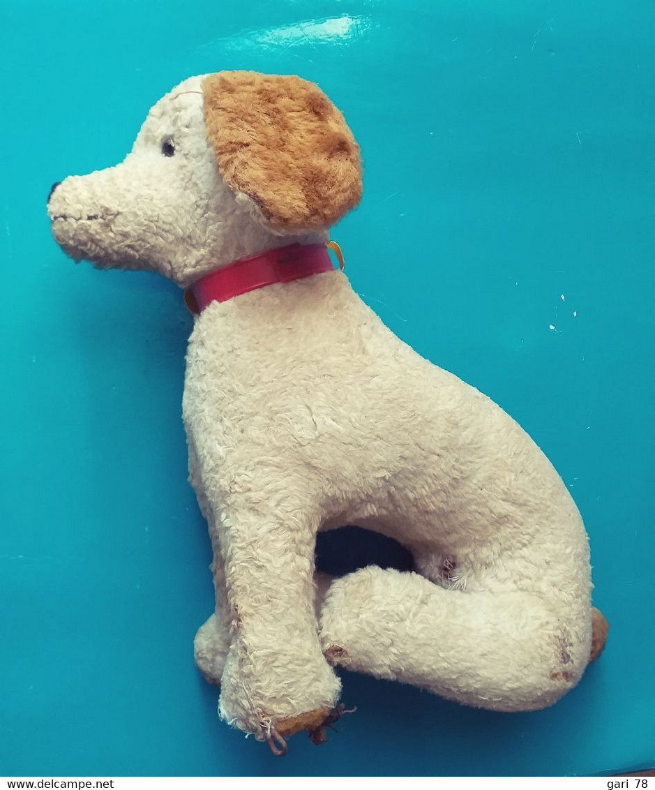 Peluche Ancienne, Chien - Intérieur En Paille (à Restaurer Partiellement) - Plüschtiere