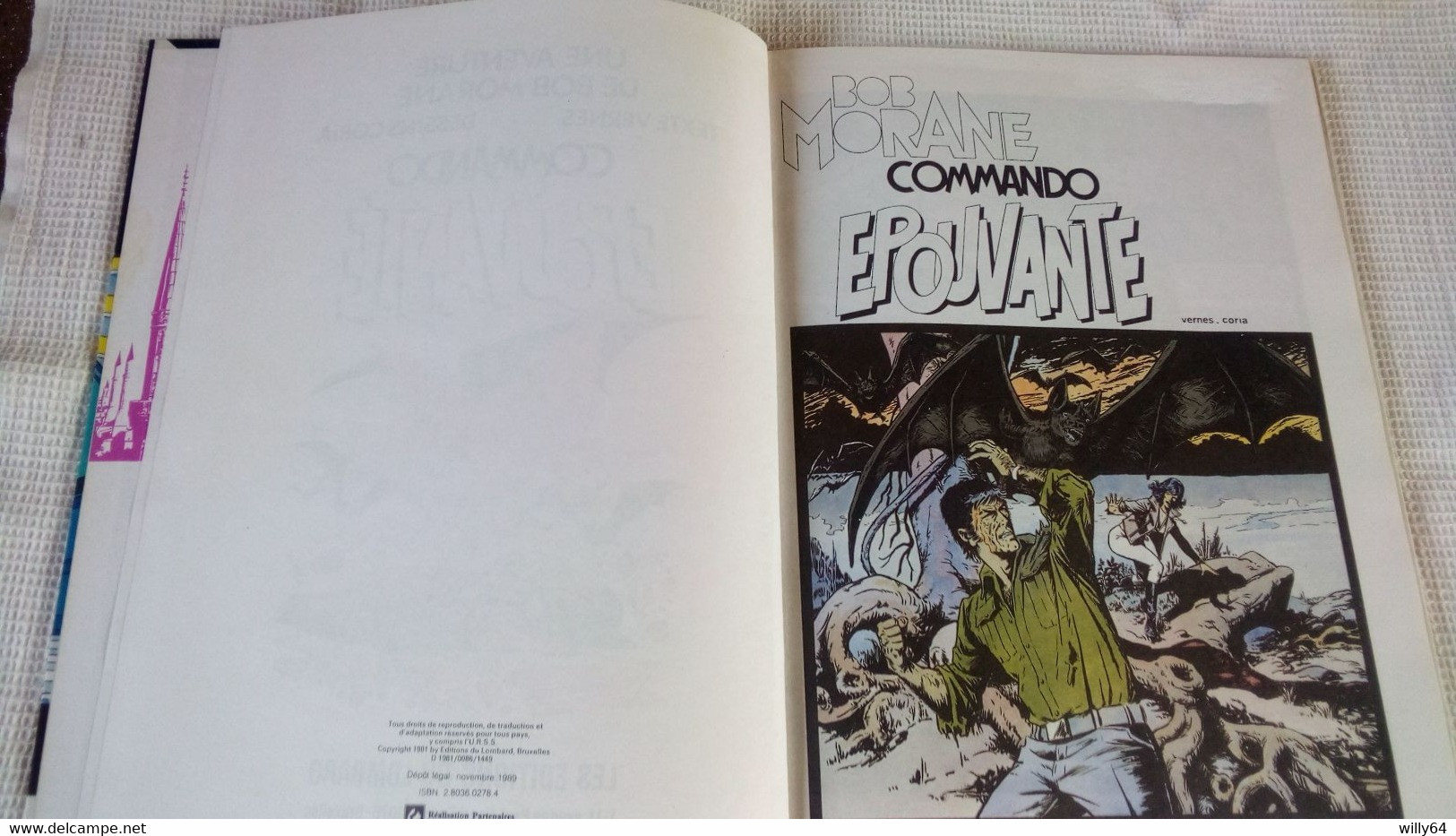 BOB MORANE   " Commando Epouvante "   1989  DARGAUD   TBE - Bob Morane
