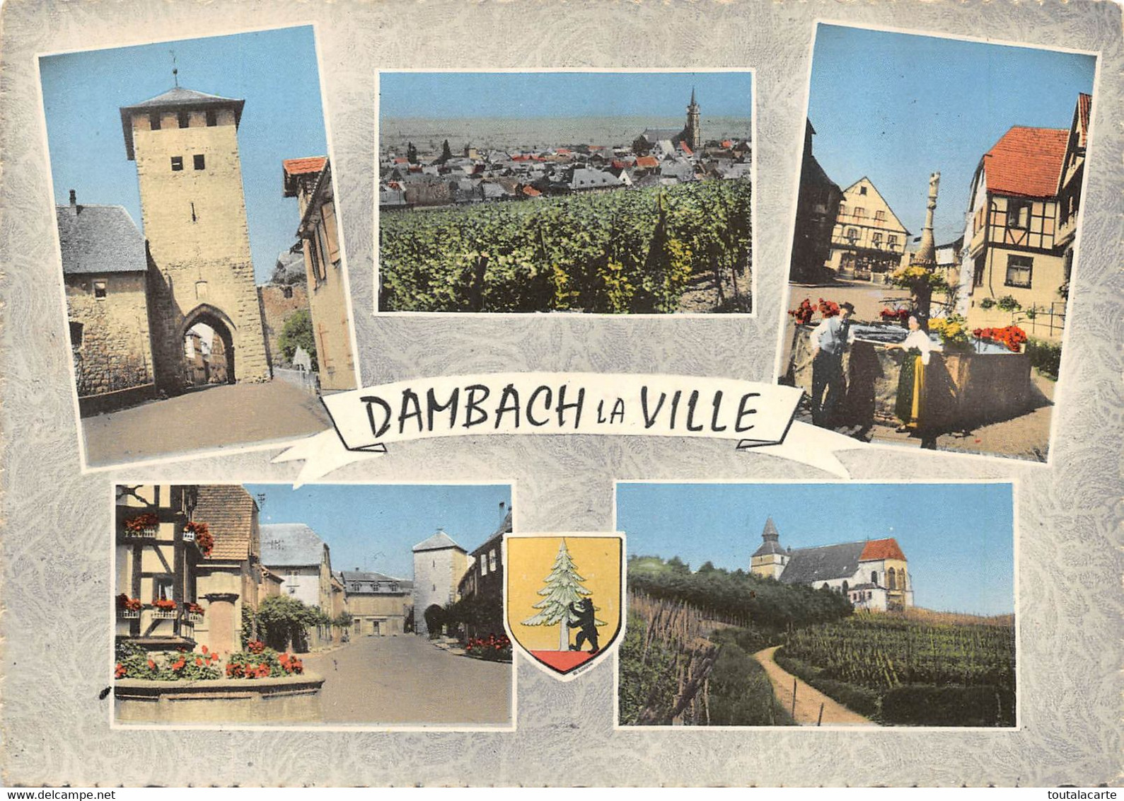 CPSM 67 DAMBACH LA VILLE  MULTI VUES - Dambach-la-ville