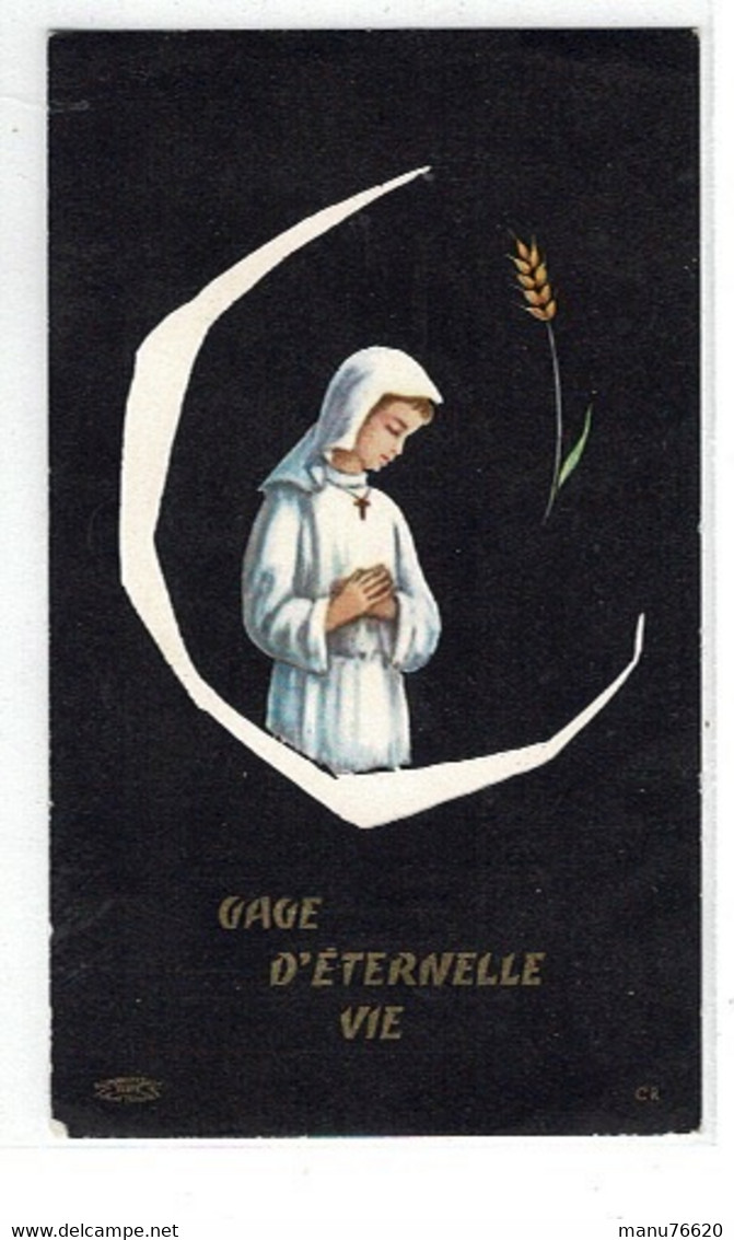 IMAGE RELIGIEUSE - CANIVET : Communion Anne-marie Bertrand , Mesnil-raoult - Calvados . - Religione & Esoterismo