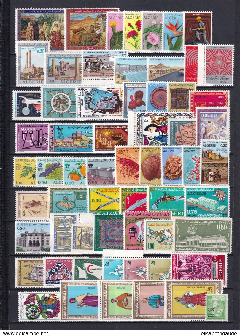 1962/1986 - ALGERIE - COLLECTION TRES FOURNIE ** MNH - COTE YVERT 2006 = 710 EUR - 9 PAGES - Algérie (1962-...)