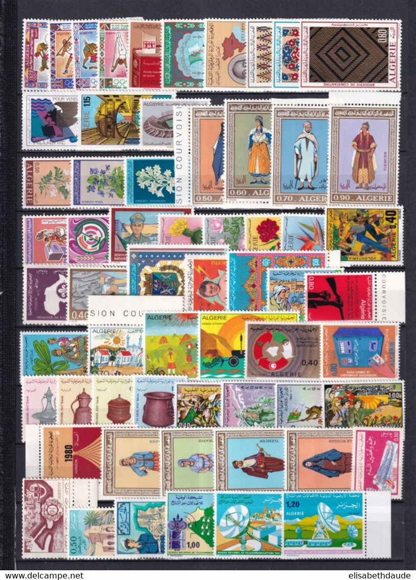 1962/1986 - ALGERIE - COLLECTION TRES FOURNIE ** MNH - COTE YVERT 2006 = 710 EUR - 9 PAGES - Algérie (1962-...)