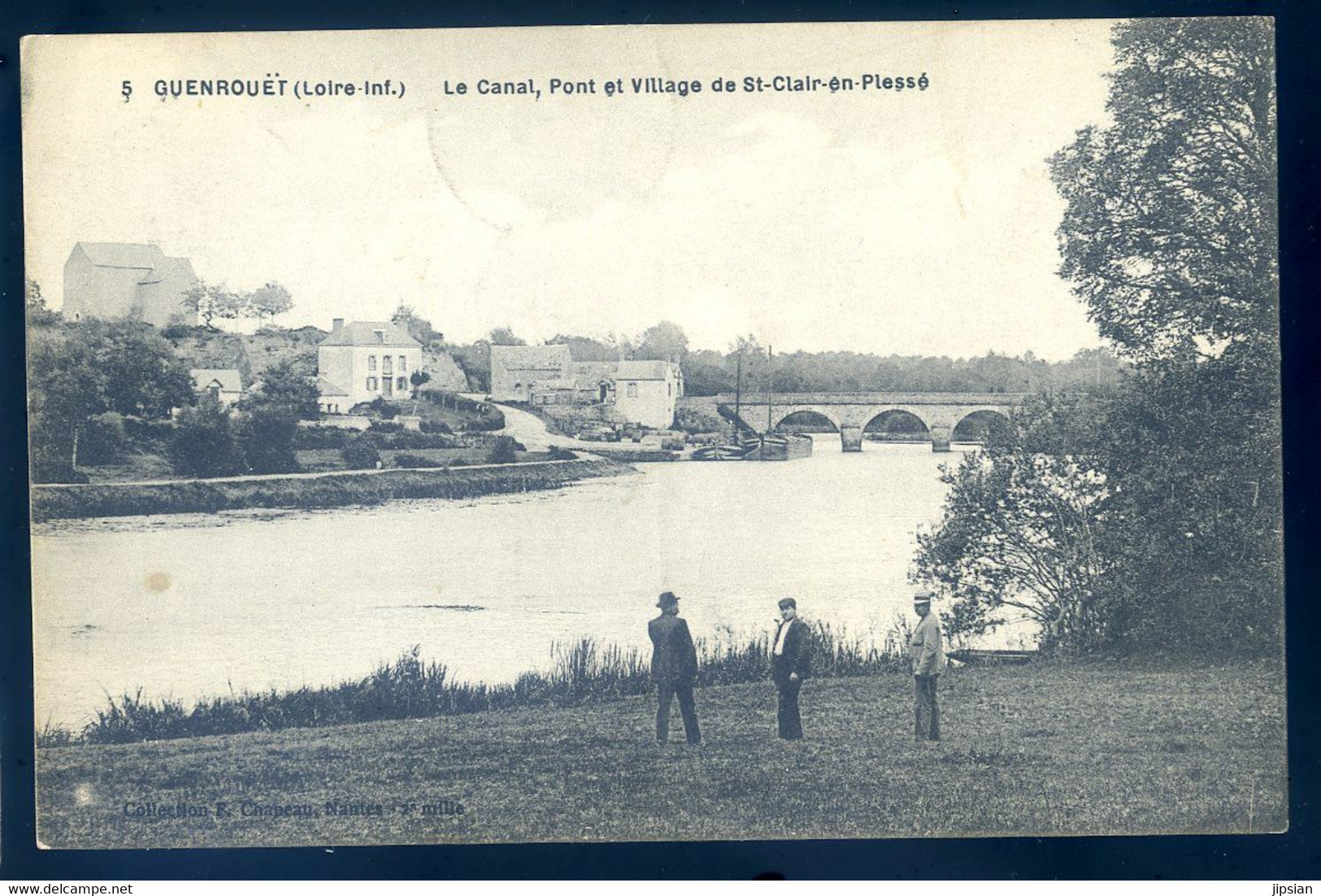 Cpa Du 44 Guenrouët -- Le Canal , Pont Et Village De St Clair En Plessé      FEV22-72 - Guenrouet