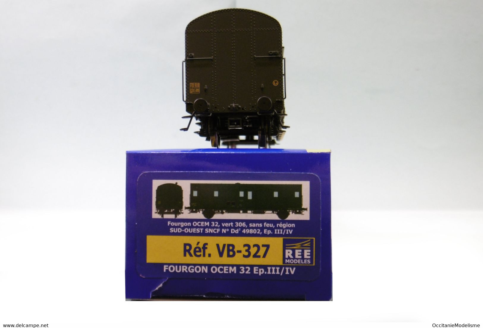 REE - Fourgon OCEM 32 Sud-Ouest SNCF Sans Feux Ep. III / IV Réf. VB-327 Neuf NBO HO 1/87 - Voitures Voyageurs