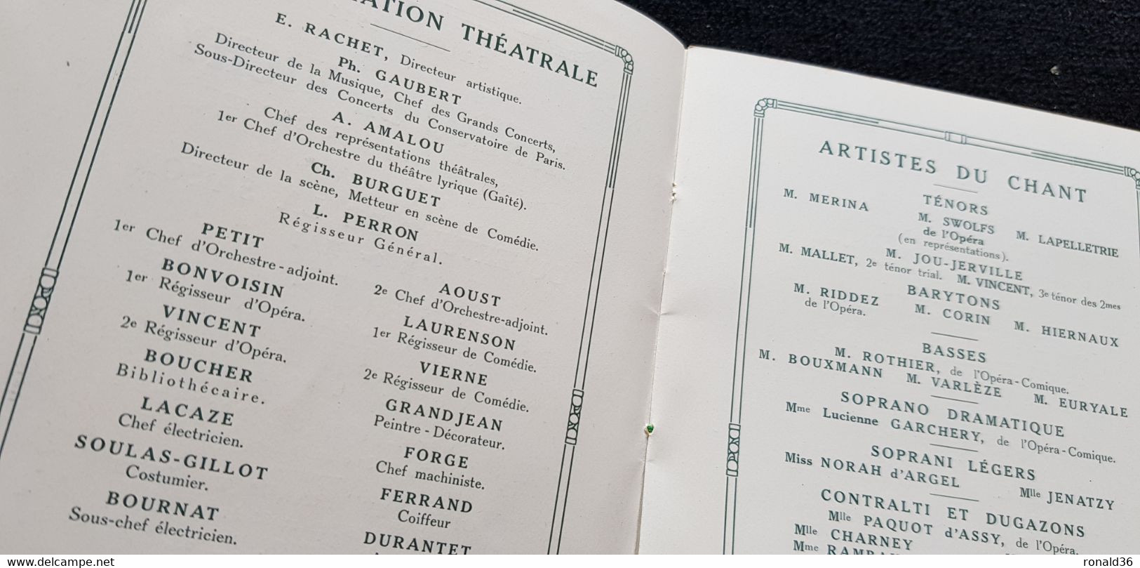 03 Allier VICHY Illustration Casino Saison 1911 Programme Artistique Concert Danse Plan Du Théatre Golf Tennis Escrime - Programs