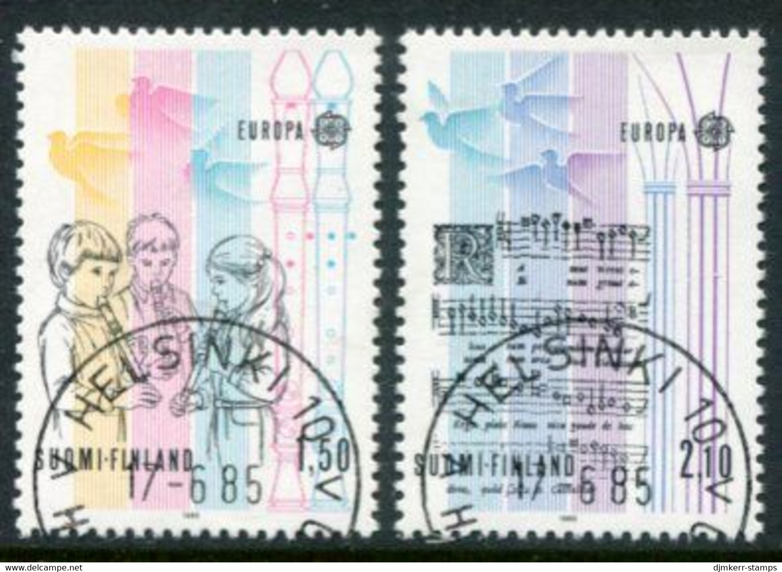 FINLAND 1985 Europa: Music Year  Used.  Michel 968-69 - Oblitérés