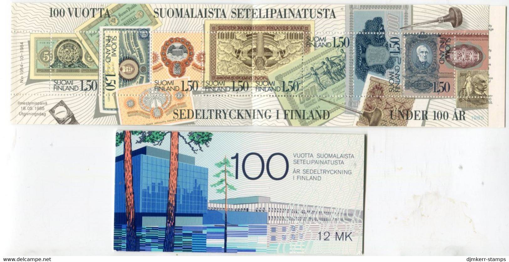 FINLAND 1985 Banknote Printing Works Booklet   MNH / **.  Michel 960-67 - Neufs