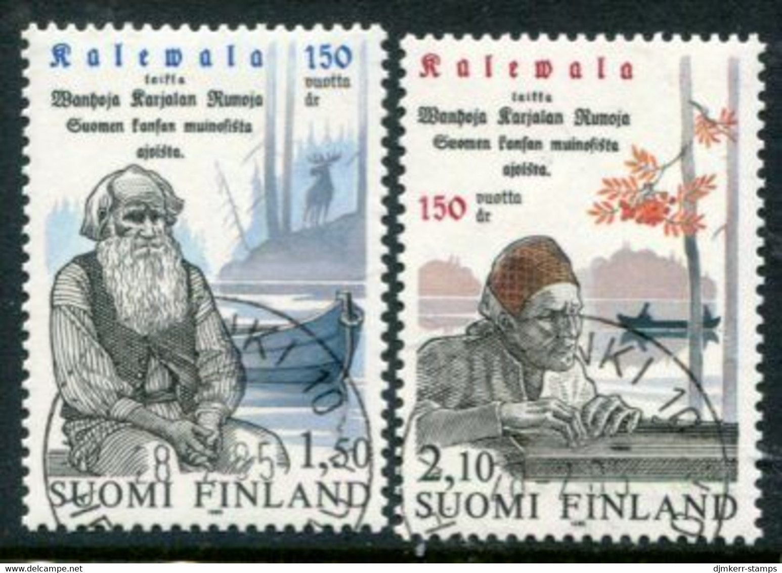 FINLAND 1985 150th Anniversary Of Kalevala   Used.  Michel 957-58 - Gebraucht