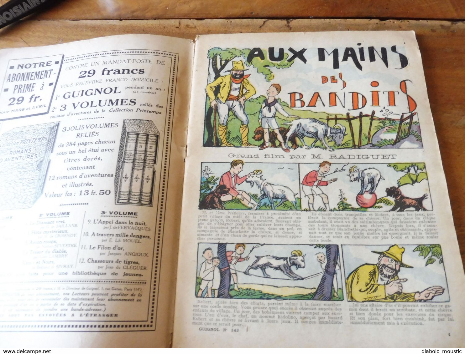 Année 1930 GUIGNOL Cinéma De La Jeunesse ..mais Pas Que ! (Aux Mains Des Bandits, Grand Film; Du Tac Au Tac; BD, Etc ) - Magazines & Catalogs