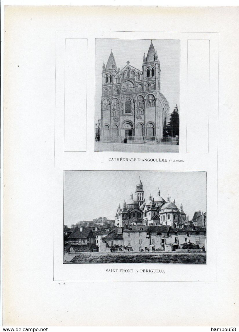 PL.18 / CATHEDRALE D'ANGOULEME & SAINT FRONT à PERIGUEUX * PL.17 / PORTAIL EGLISE DE BEAULIEU Cl. Des Mon. Historiques - Architectuur