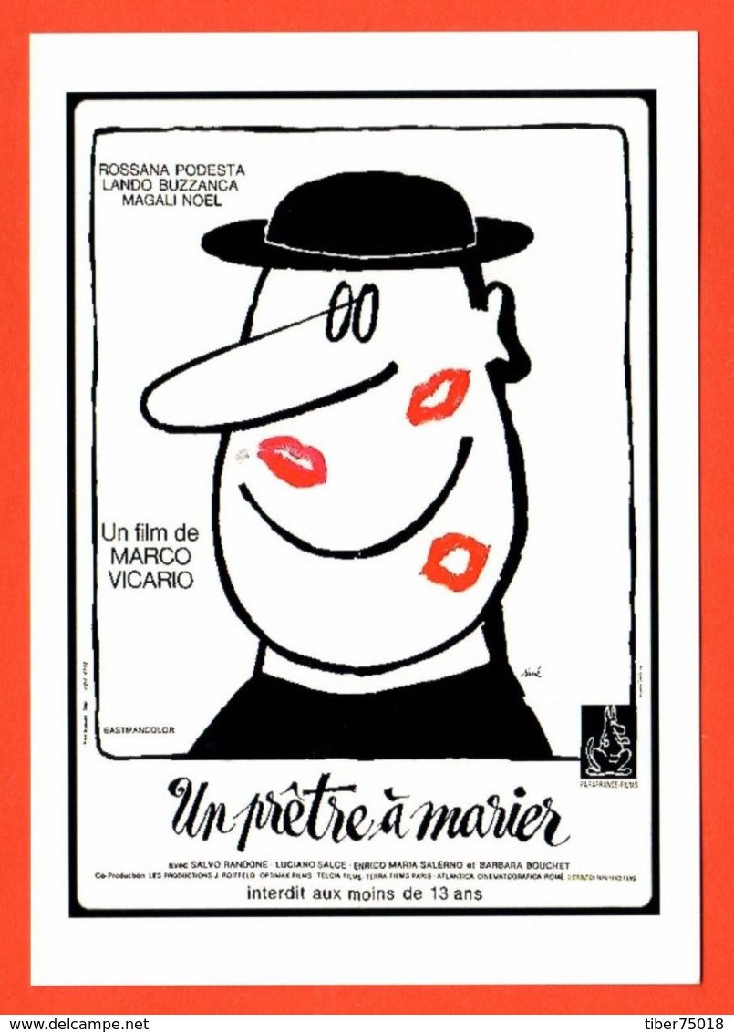 Carte Postale : Un Prêtre à Marier (cinéma - Affiche - Film) Illustration : Siné - Sine