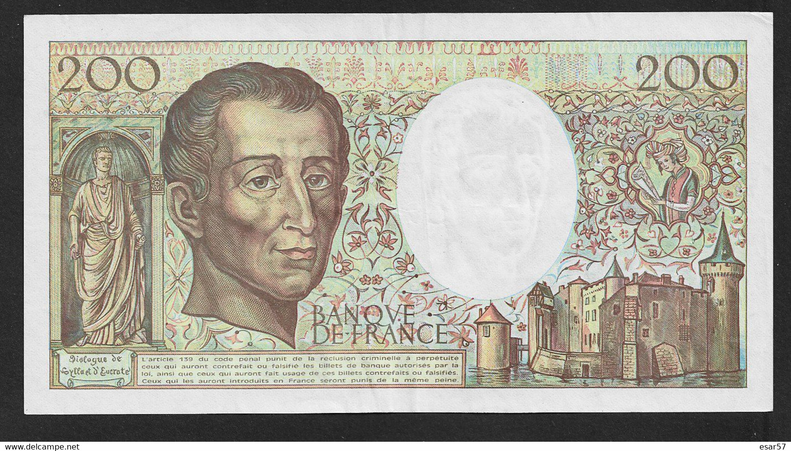 PROMO  200 FRANCS MONTESQUIEU 1992  D.105 De Qualité - 200 F 1981-1994 ''Montesquieu''