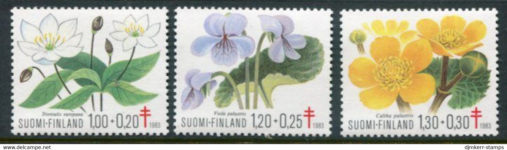 FINLAND 1983 Anti-tuberculosis: Aquatic Plants   MNH / **.  Michel 932-34 - Nuevos