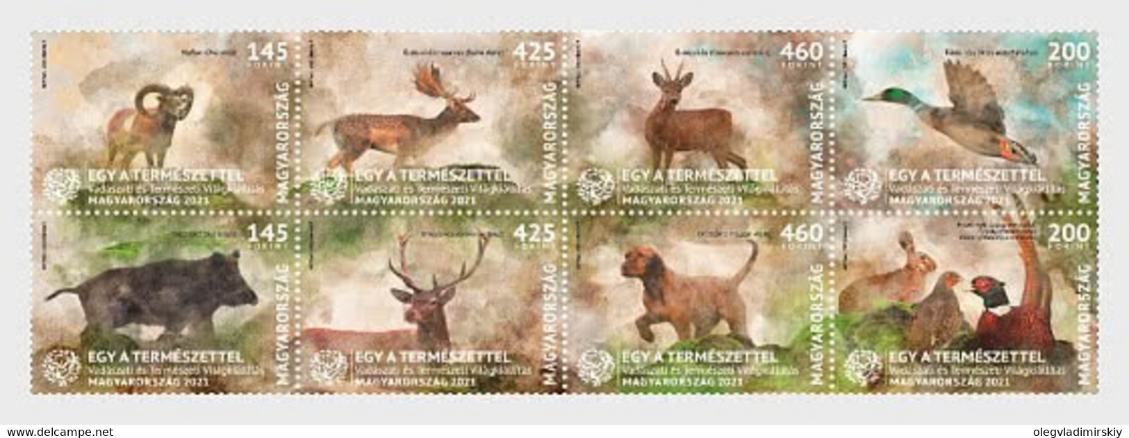 Hungary 2021 One With Nature World Of Hunting And Nature Exhibition Set Mint - Ongebruikt