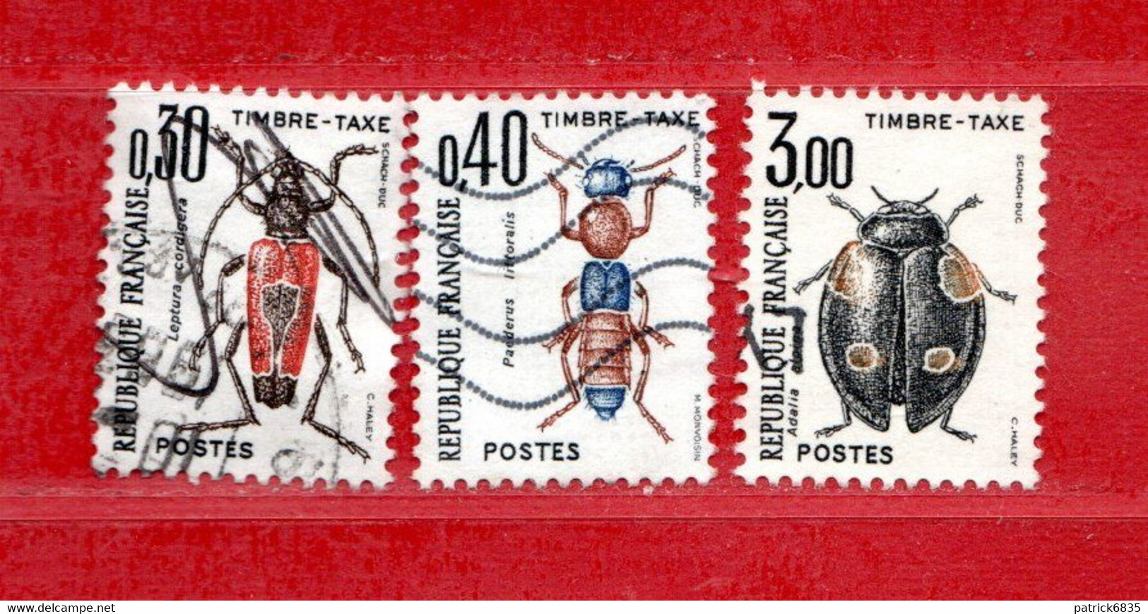 FRANCE- 1983 - TAXE- . Yvert  109-110-111.  Oblitéré . - 1960-.... Oblitérés