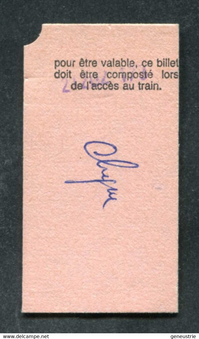 Ticket Billet De Train Edmondson "Paris / Strasbourg - 2 Cl" SNCF - Chemin De Fer - Europe