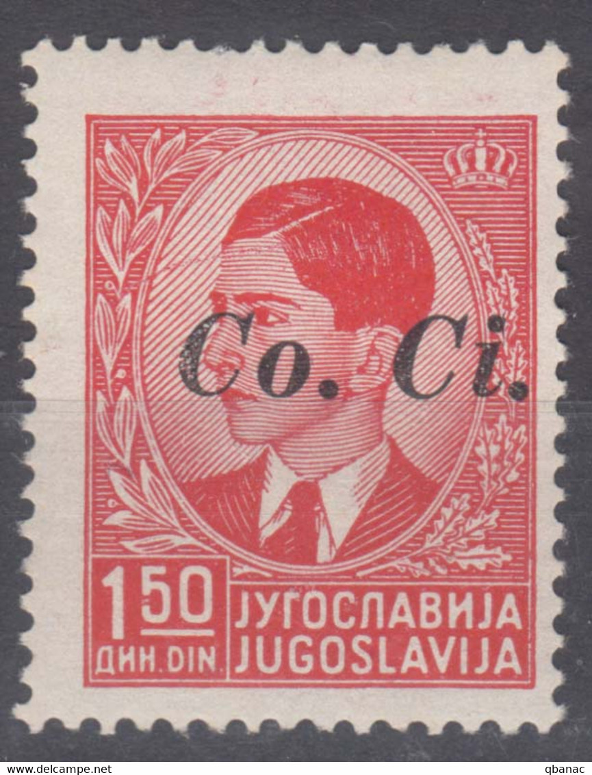 Italy Occupation Of Slovenia - Lubiana, Co.Ci (Commissariato Civile) Overprint 1941 Sassone#4 Mint Hinged - Ljubljana