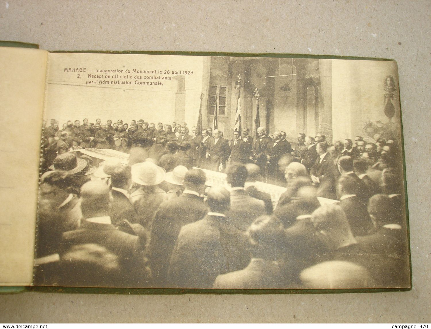 CARNET 10 CPA - MANAGE ( SENEFFE LA LOUVIERE ) - INAUGURATION MONUMENT WW1 - 26 AOUT 1923 ( COMPLET ) - Manage