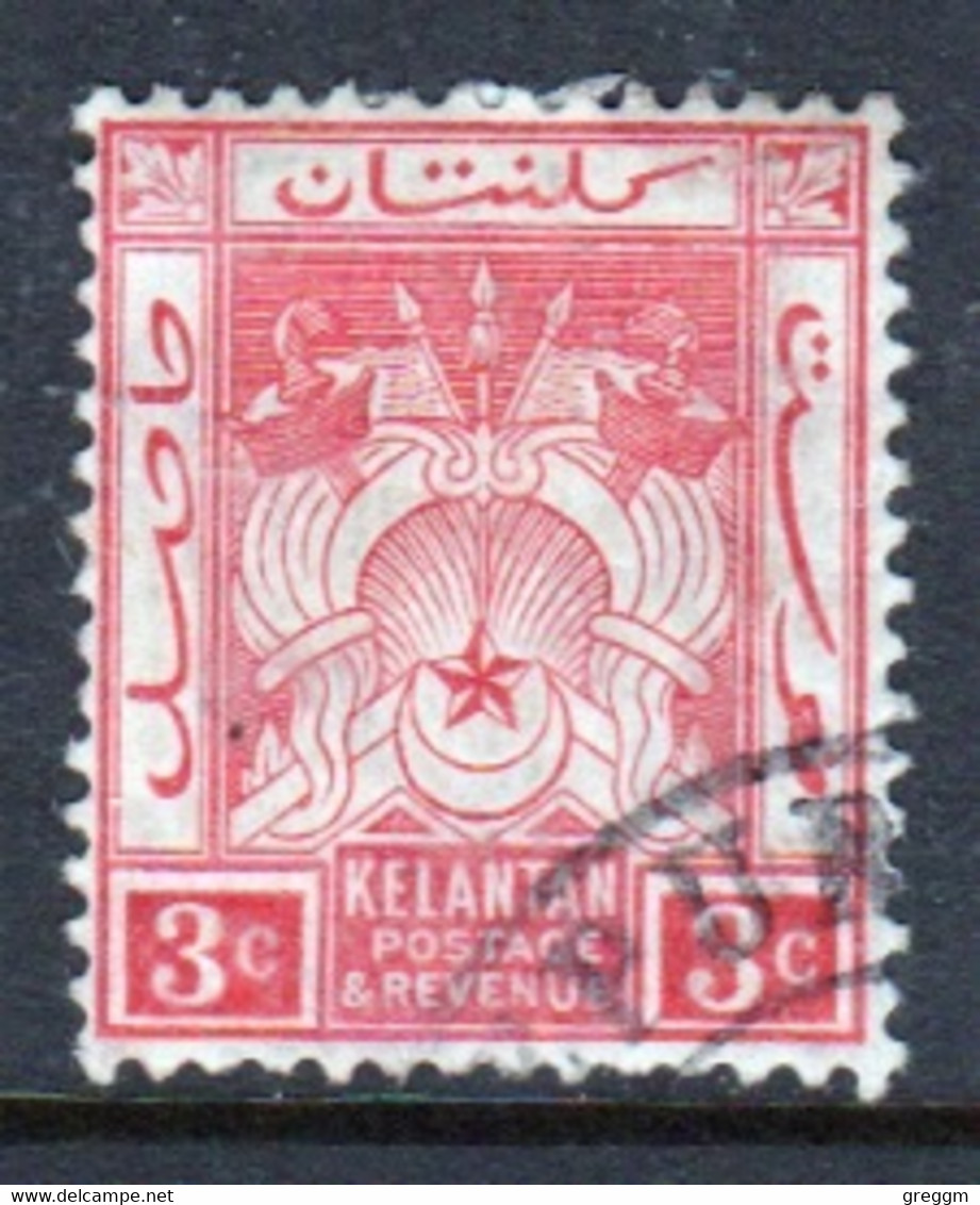 Malaya Kelantan 1911 Single 3c Definitive Stamp In Fine Used - Kelantan