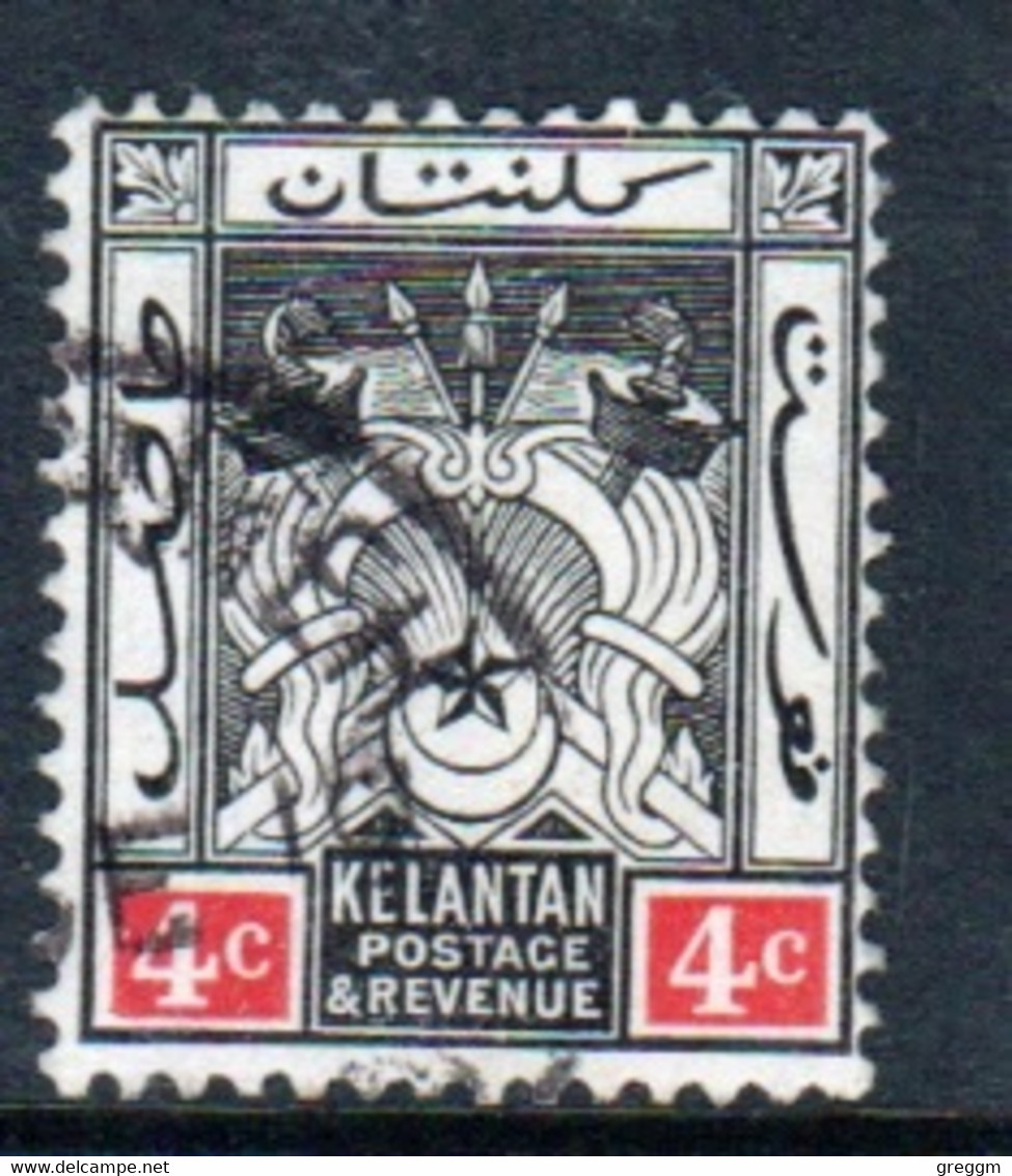 Malaya Kelantan 1911 Four Cent Black And Red Fine Used Stamp. - Kelantan