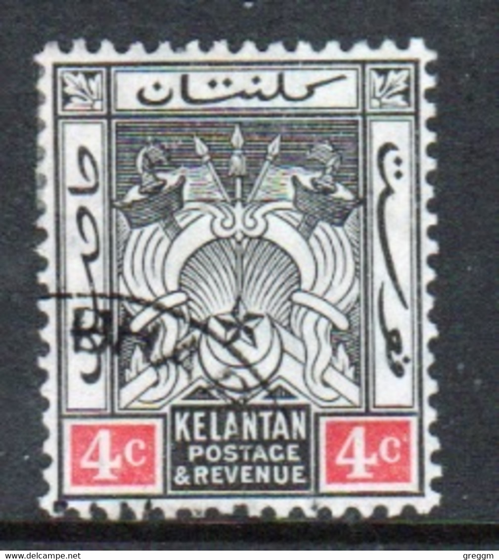 Malaya Kelantan 1911 Four Cent Black And Red Fine Used Stamp. - Kelantan