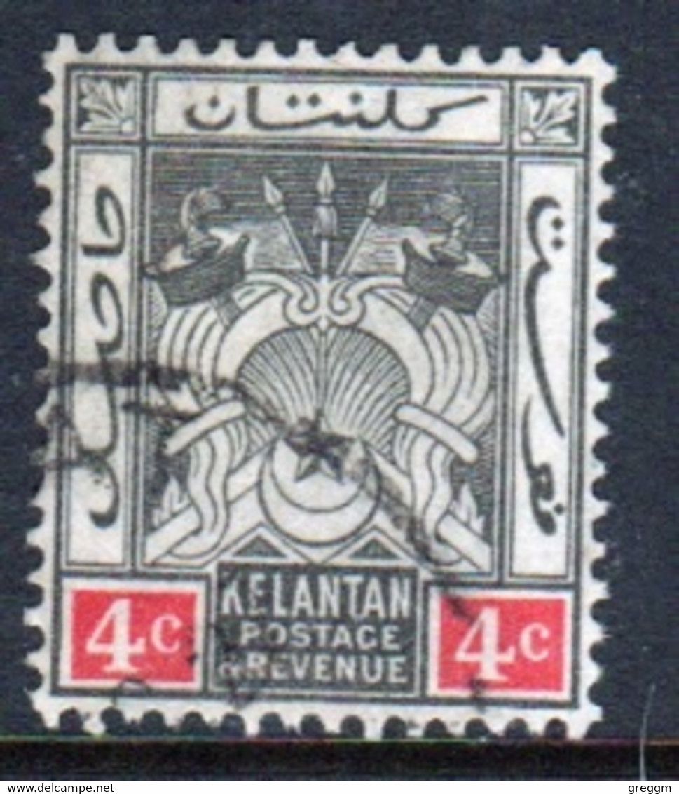 Malaya Kelantan 1921 Single 4c Definitive Stamp In Fine Used - Kelantan