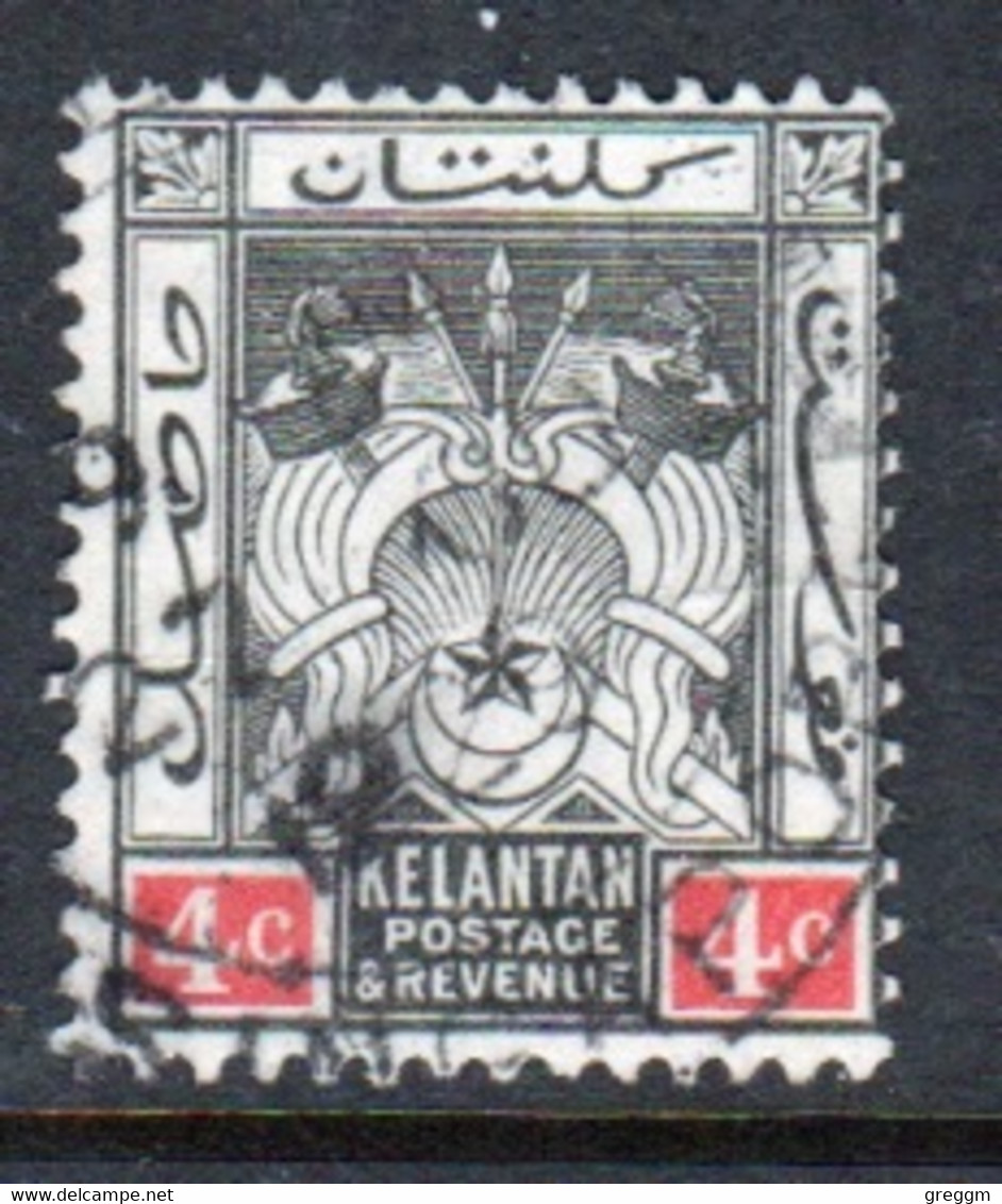 Malaya Kelantan 1921 Single 4c Definitive Stamp In Fine Used - Kelantan