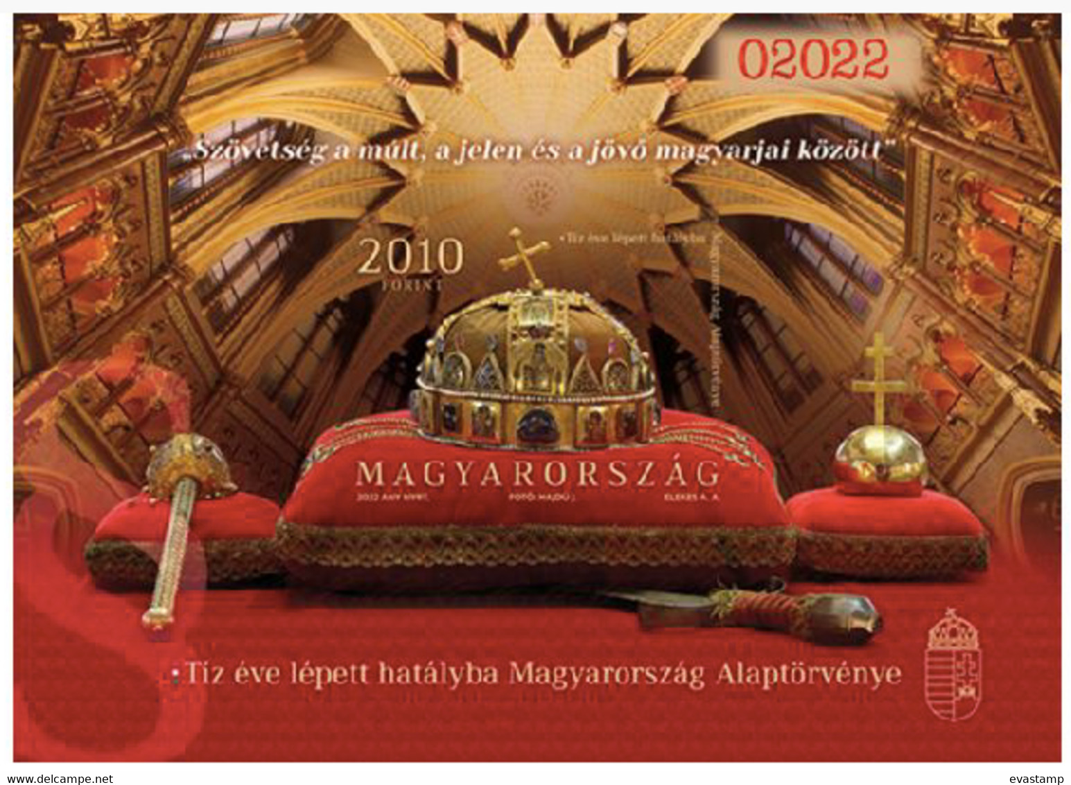 HUNGARY - 2022.  S/S Imperforated - The Fundamental Law Of Hungary Entered Into Force 10 Years Ago / Saint Crown MNH!!! - Ongebruikt