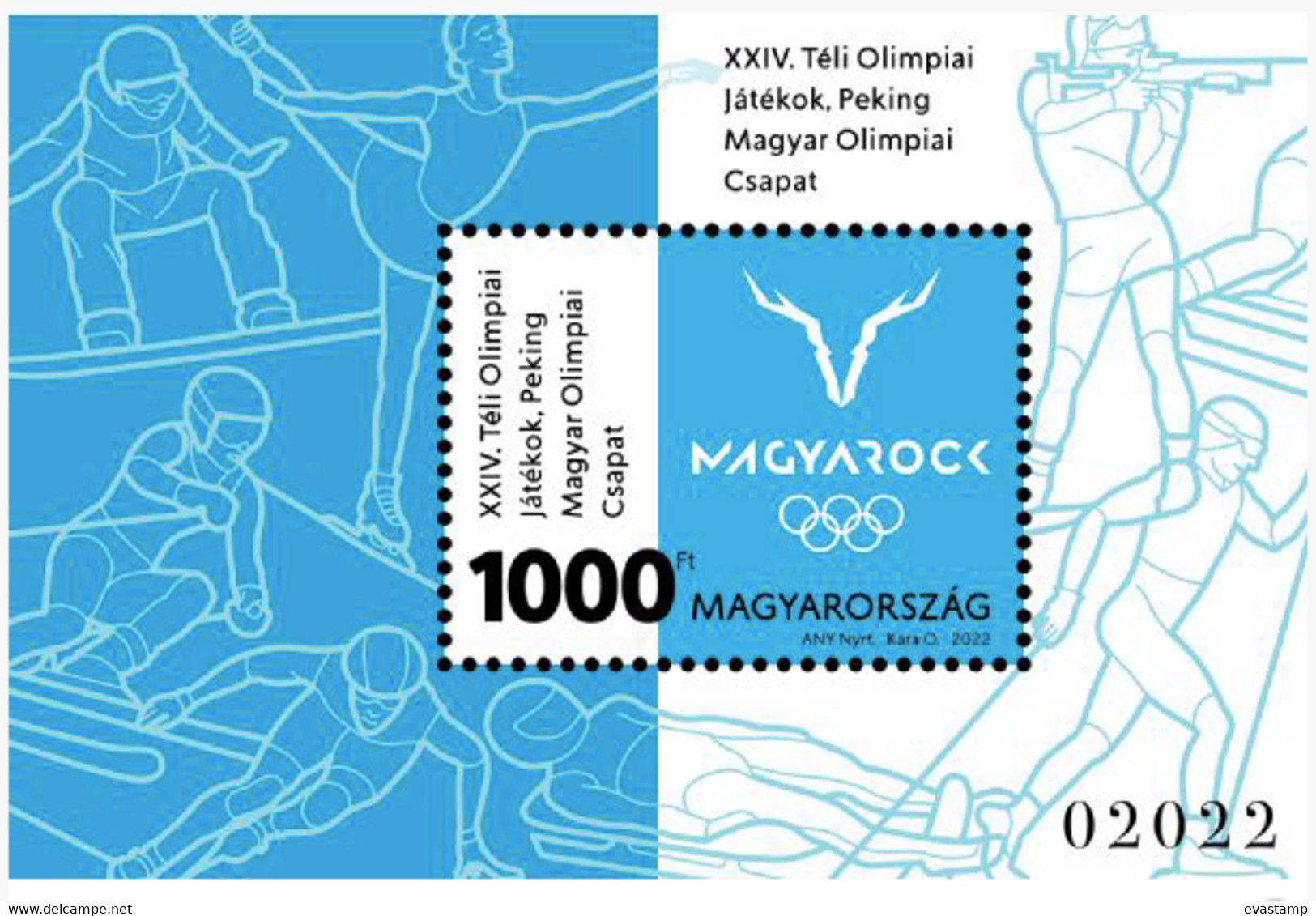 HUNGARY - 2022. S/S - 24th Winter Olympic Games, Beijing  MNH!!! - Neufs