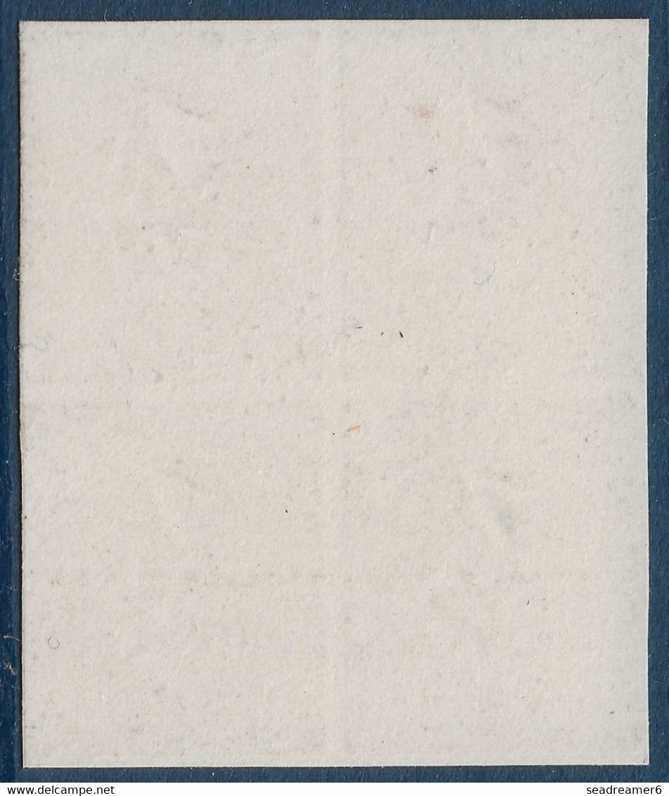 France Napoléon Bloc De 4 1853/62 Type I Essai 25c Bistre Fonçé Sans Gomme Sur Papier Carton Tres épais TTB - Sonstige & Ohne Zuordnung