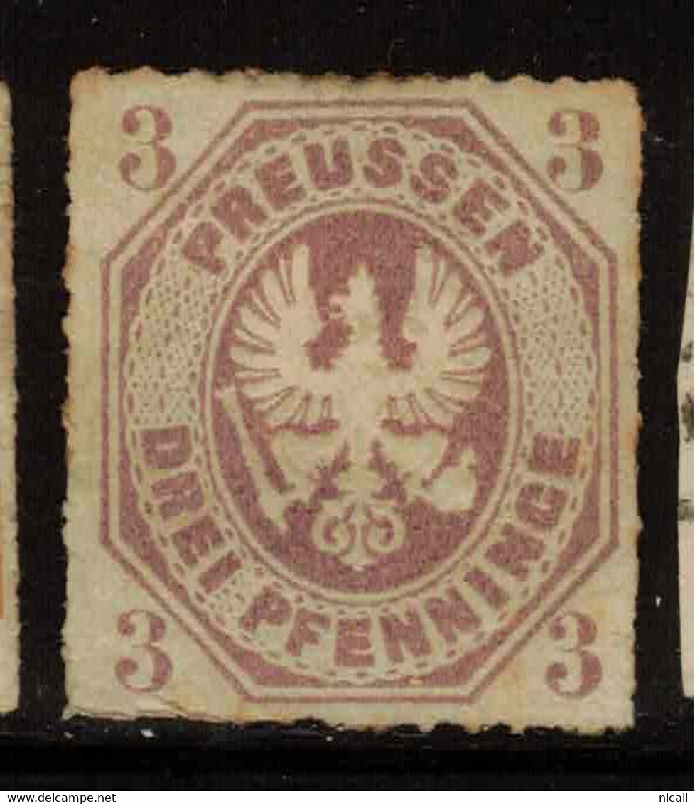PRUSSIA 1861 3 Pf Bistre-brown SG 24 MNG #ZZGP62 - Neufs