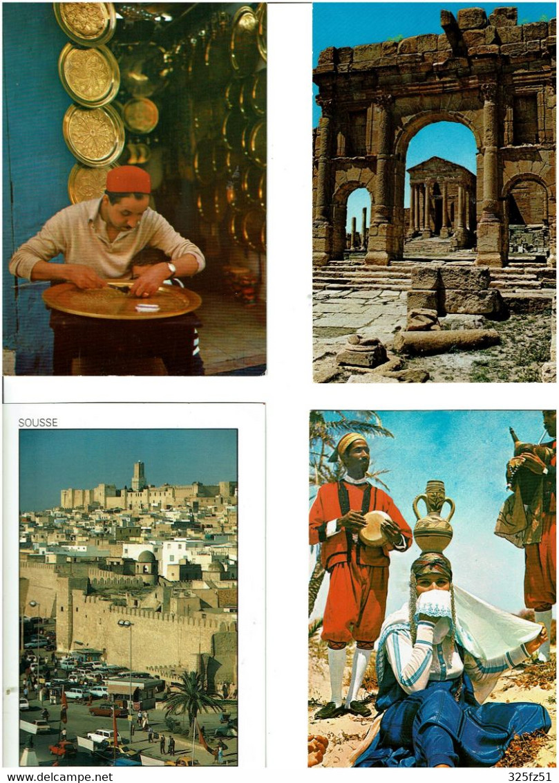 TUNISIE / Lot De 735 C.P.M. écrites - 500 Postcards Min.