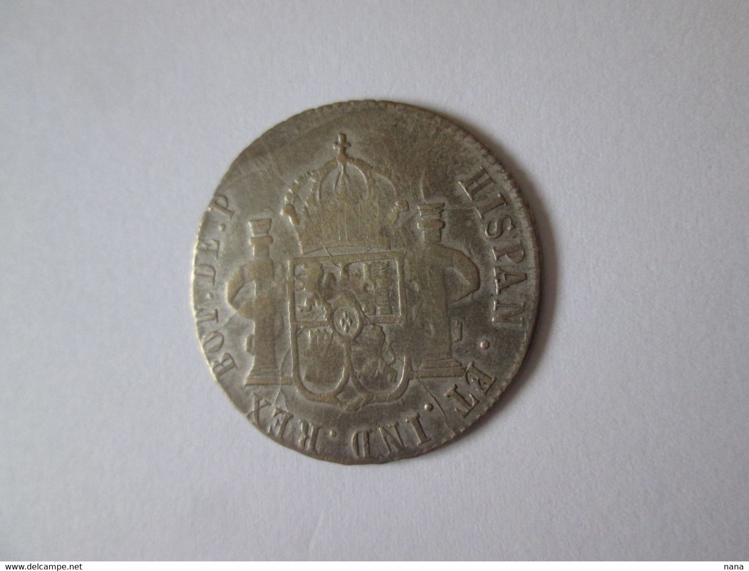 Rare! Spain 2 Reales 1547 Token Button Silver/silver Plated Coin/monnaie Bouton Jeton Plaque Argent/d'argent - Notgeld
