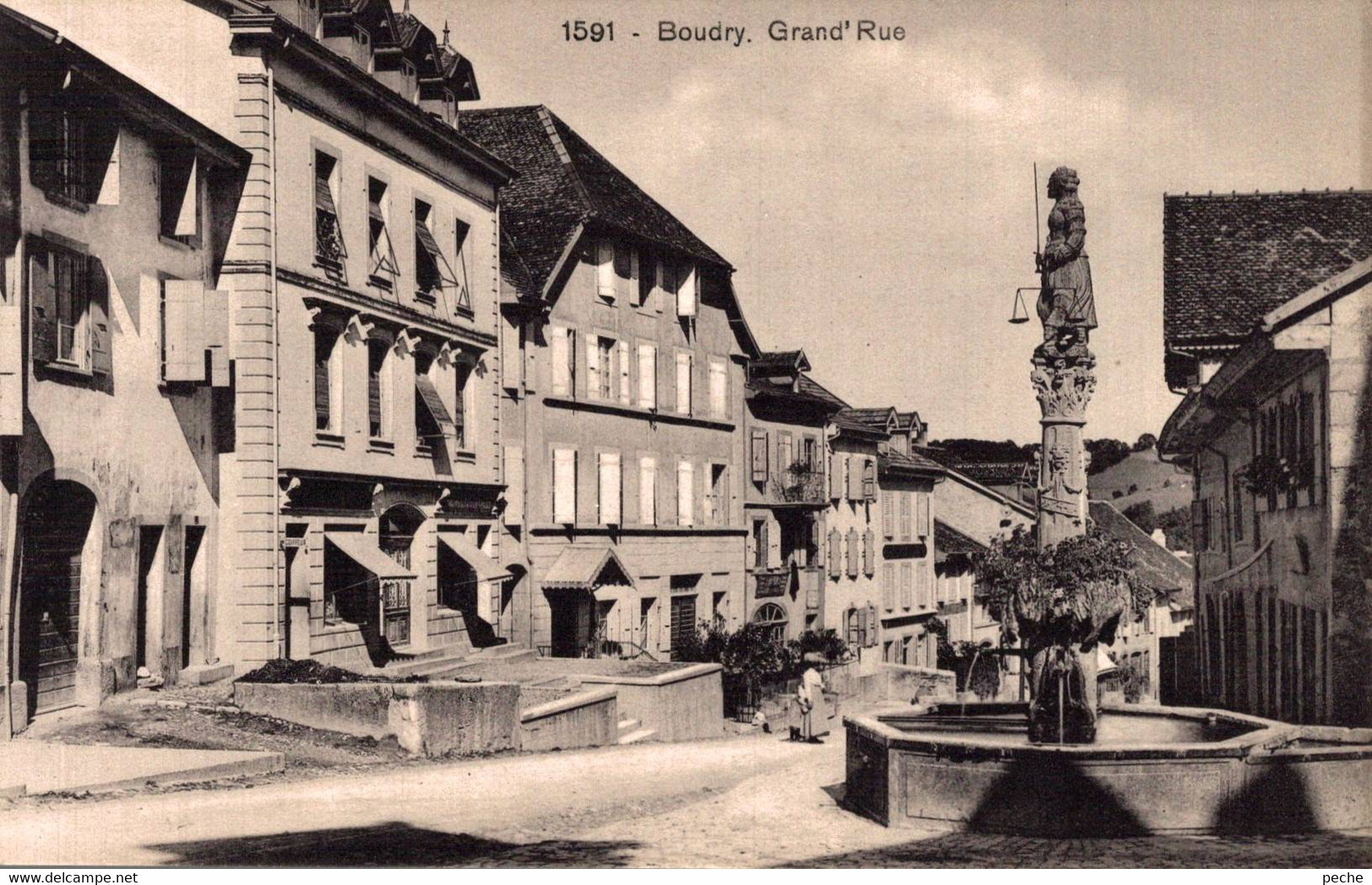 N°92962 -cpa Boudry -grand'rue- - Boudry