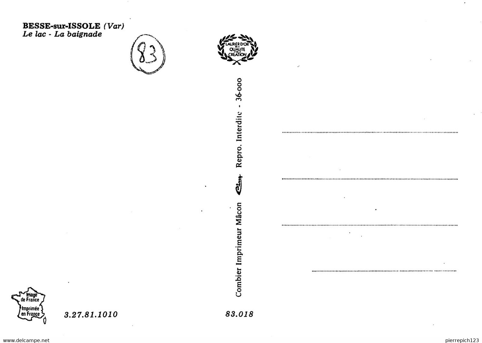 83 - Besse Sur Issole - Le Lac - La Baignade - Besse-sur-Issole