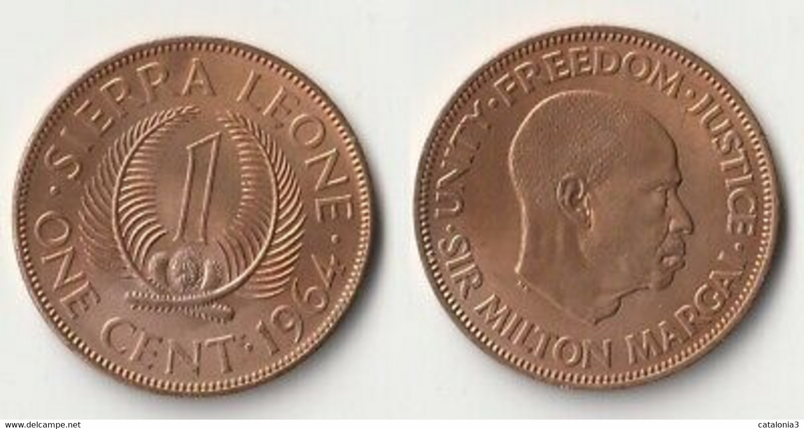 SIERRA LEONE 1 Cent 1964 KM17 - Sierra Leona