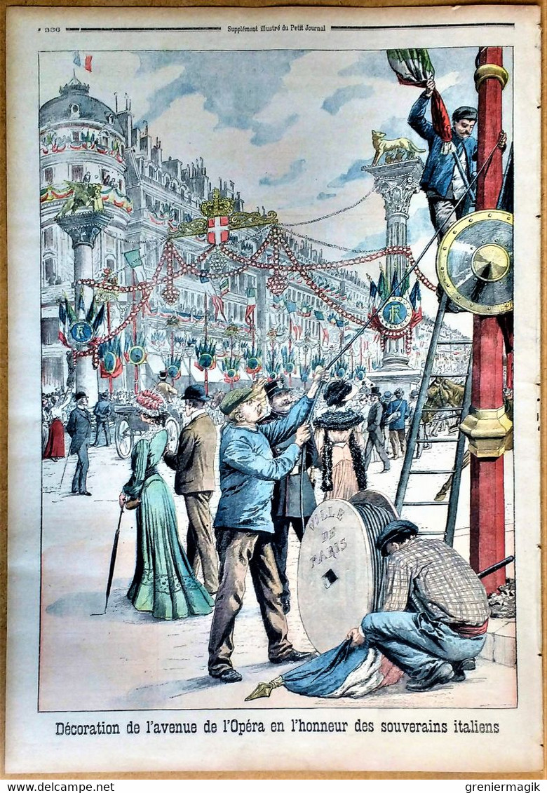 Le Petit Journal N°674 18/10/1903 Le Roi Et La Reine D'Italie En France (gare De Dijon) - Décoration Avenue De L'Opéra - Le Petit Journal